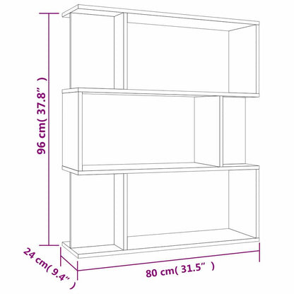 Libreria/Divisorio Grigio Cemento 80x24x96 cm