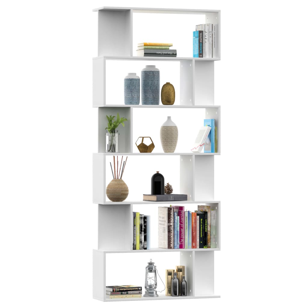 Libreria/Divisorio Bianco 80x24x192 cm in Legno Ingegnerizzato | homemem39