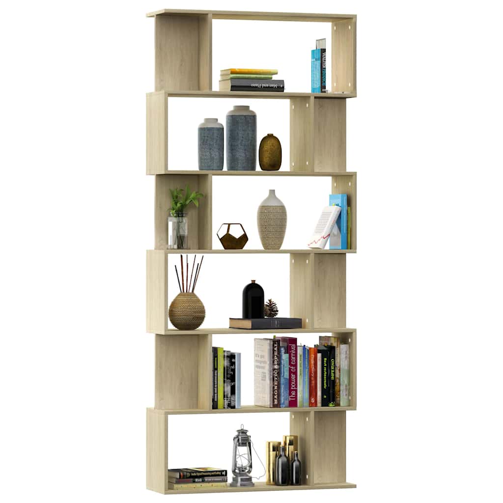 Libreria/Divisorio Rovere Sonoma 80x24x192 cm