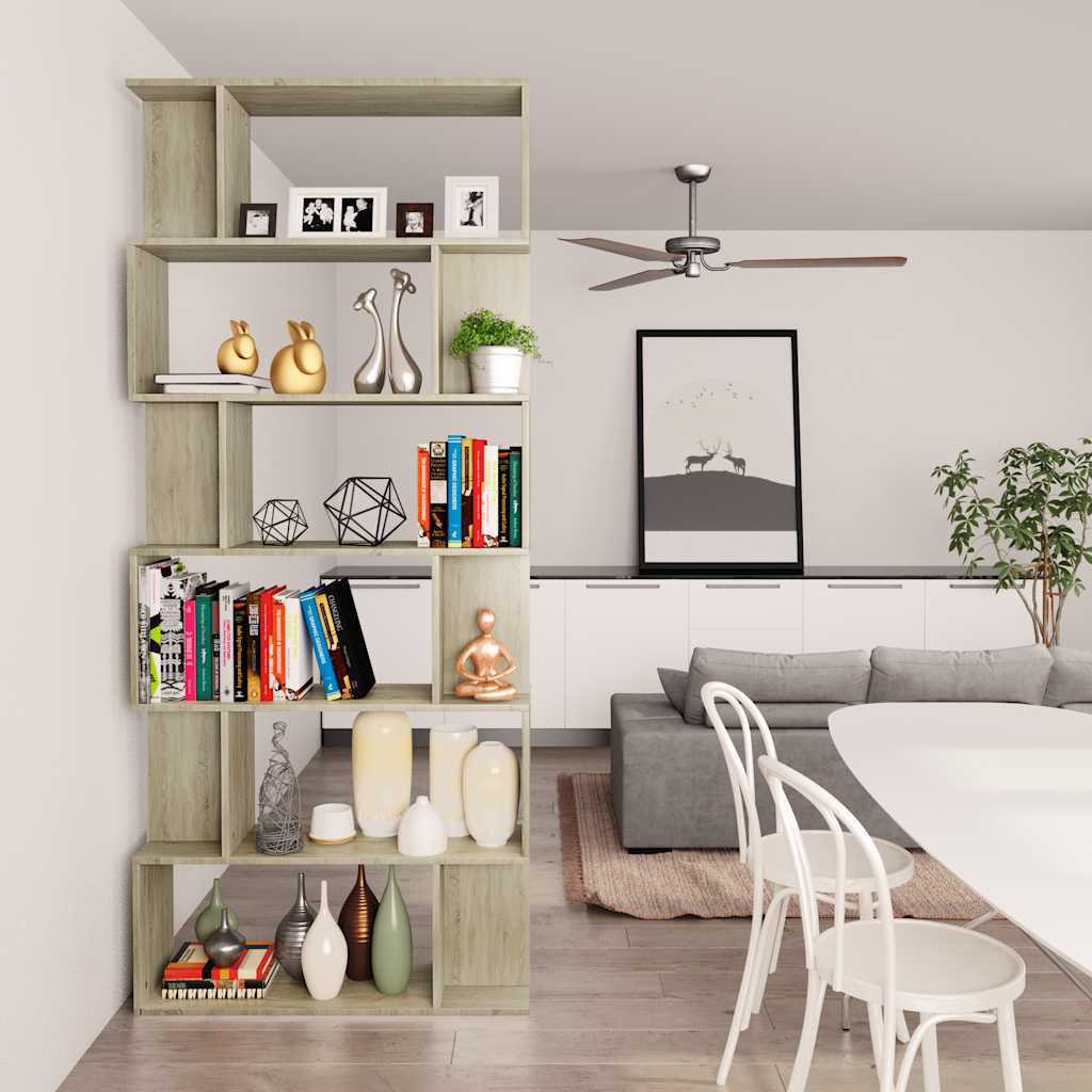 Libreria/Divisorio Rovere Sonoma 80x24x192 cm