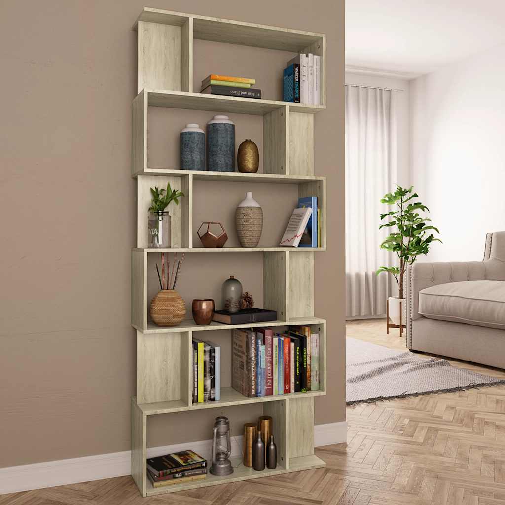 Libreria/Divisorio Rovere Sonoma 80x24x192 cm