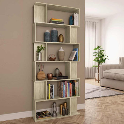 Libreria/Divisorio Rovere Sonoma 80x24x192 cm