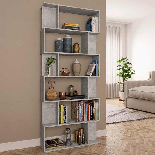 Libreria/Divisorio Grigio Cemento 80x24x192cm Legno Ingegnerizzato | homemem39