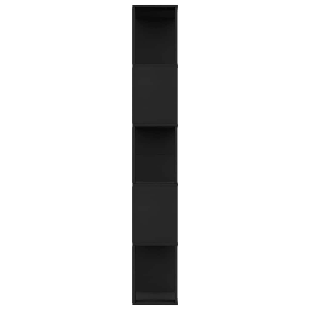 Libreria/Divisorio Nero 80x24x159 cm in Legno Ingegnerizzato