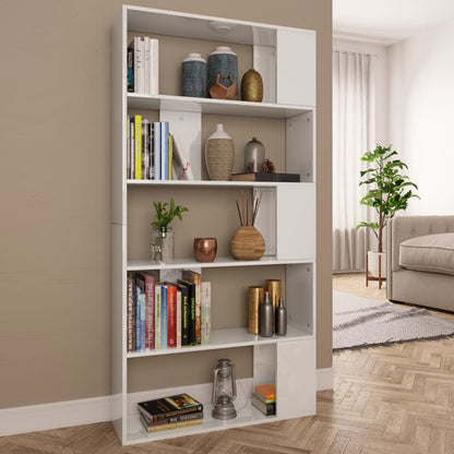 Libreria/Divisorio Bianco Lucido 80x24x159 cm | homemem39