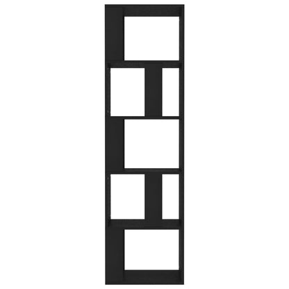 Libreria/Divisorio Nero 45x24x159 cm in Legno Multistrato | homemem39