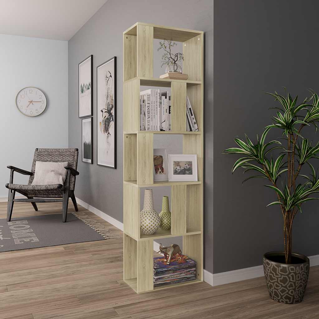 Libreria/Divisorio Rovere Sonoma 45x24x159 cm Legno Multistrato