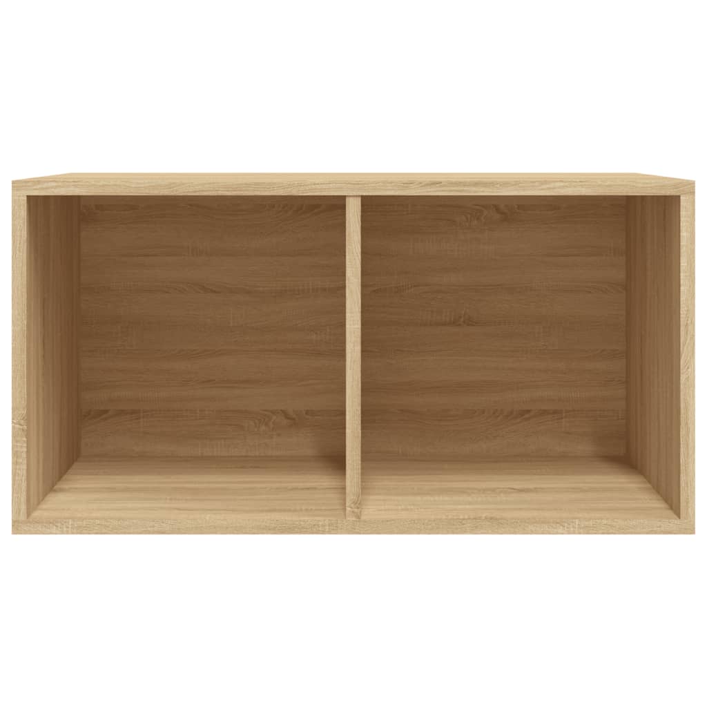 Contenitore per Vinili Rovere 71x34x36 cm in Legno Multistrato