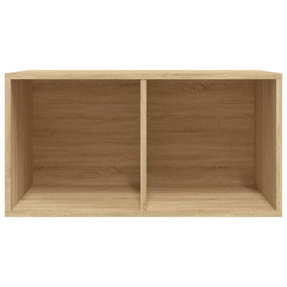 Contenitore per Vinili Rovere 71x34x36 cm in Legno Multistrato