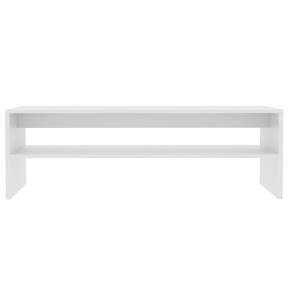 Tavolino da Salotto Bianco 100x40x40 cm in Legno Multistrato | homemem39