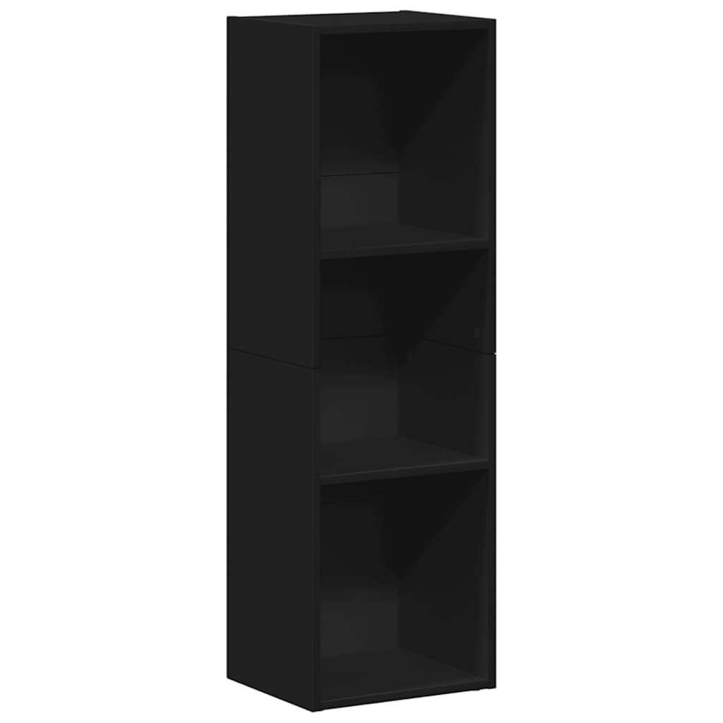 Libreria/Mobile TV Nero 36x30x114 cm in Legno Multistrato | homemem39