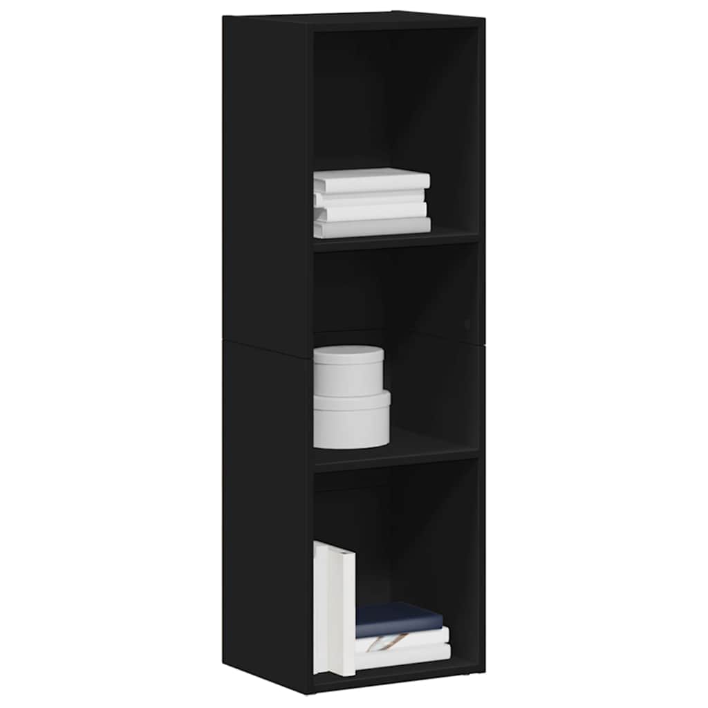 Libreria/Mobile TV Nero 36x30x114 cm in Legno Multistrato | homemem39