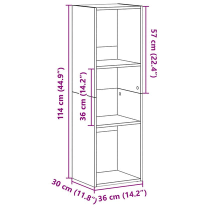 Libreria/Mobile TV Nero 36x30x114 cm in Legno Multistrato | homemem39