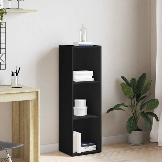 Libreria/Mobile TV Nero 36x30x114 cm in Legno Multistrato | homemem39