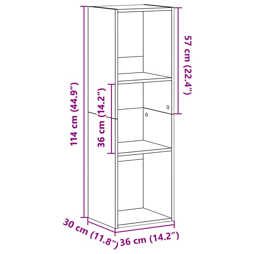 Libreria/Mobile TV Rovere Sonoma 36x30x114 cm Legno Multistrato | homemem39
