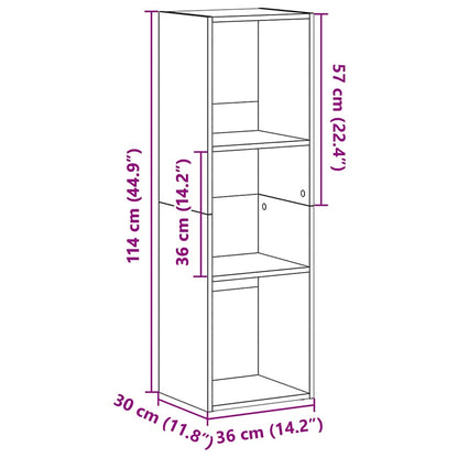 Libreria/Mobile TV Rovere Sonoma 36x30x114 cm Legno Multistrato | homemem39