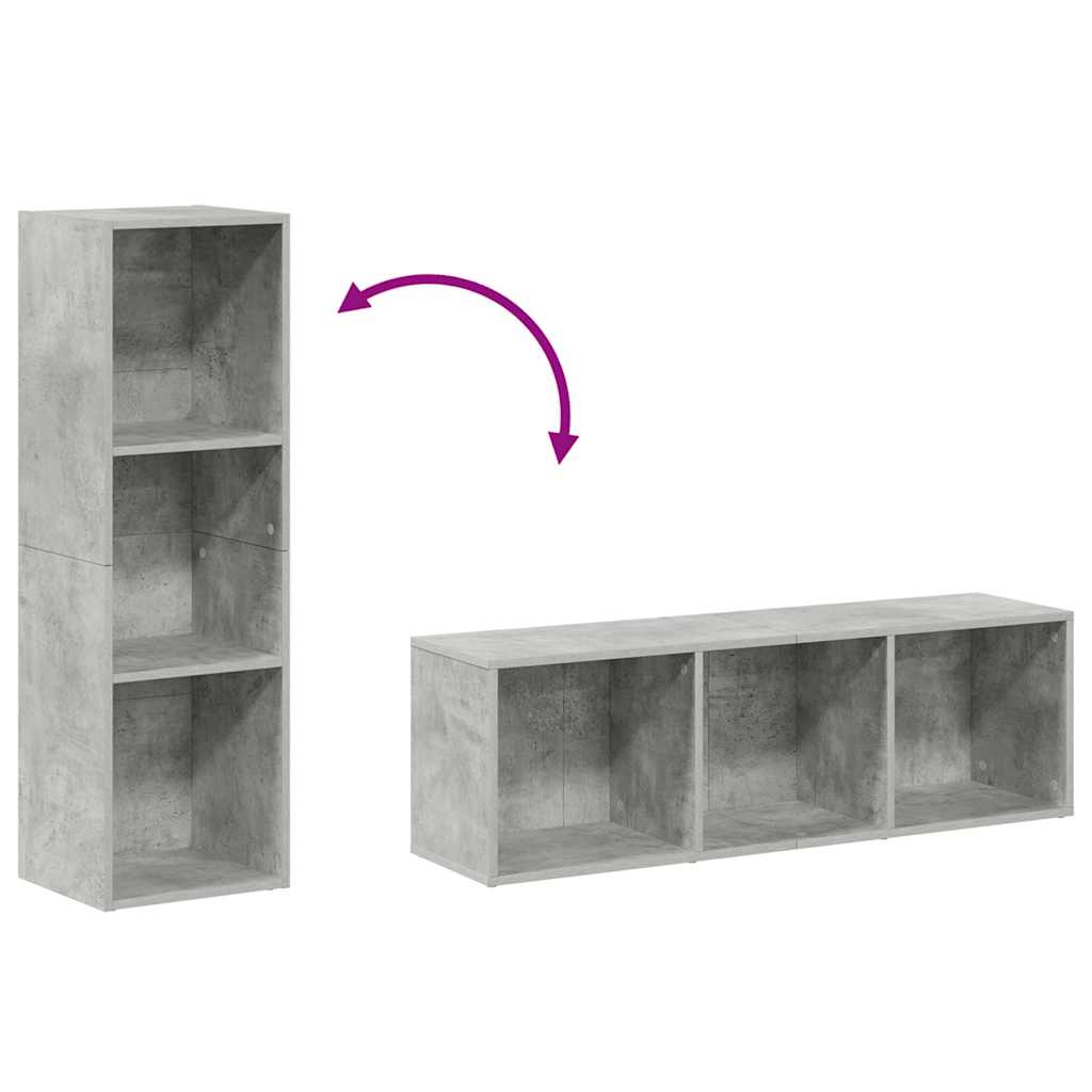 Libreria/Mobile TV Grigio Cemento 36x30x114cm Legno Multistrato | homemem39