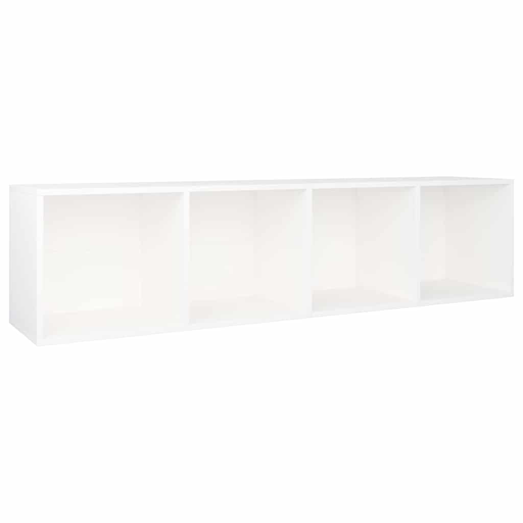 Libreria / Mobile TV Bianco 36x30x143 cm in Legno Multistrato | homemem39