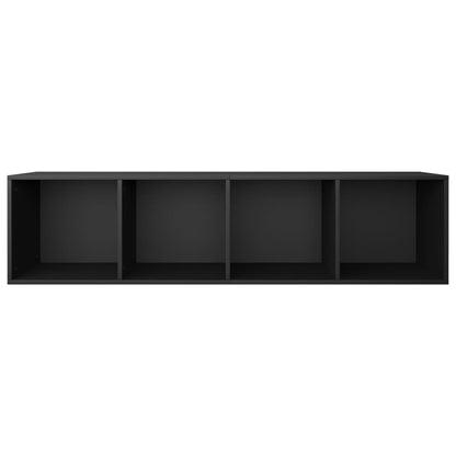 Libreria/Mobile TV Nero 36x30x143 cm in Legno Multistrato | homemem39