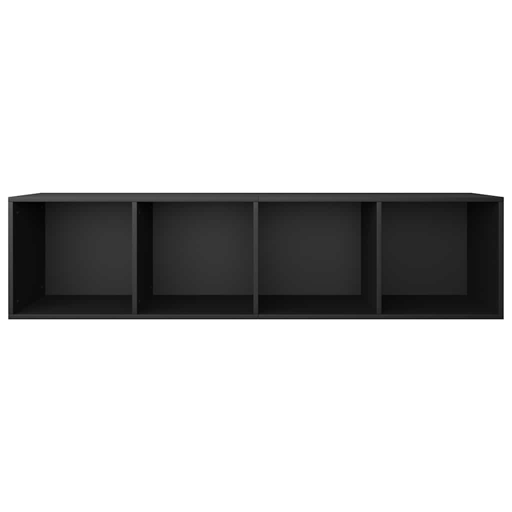 Libreria/Mobile TV Nero 36x30x143 cm in Legno Multistrato