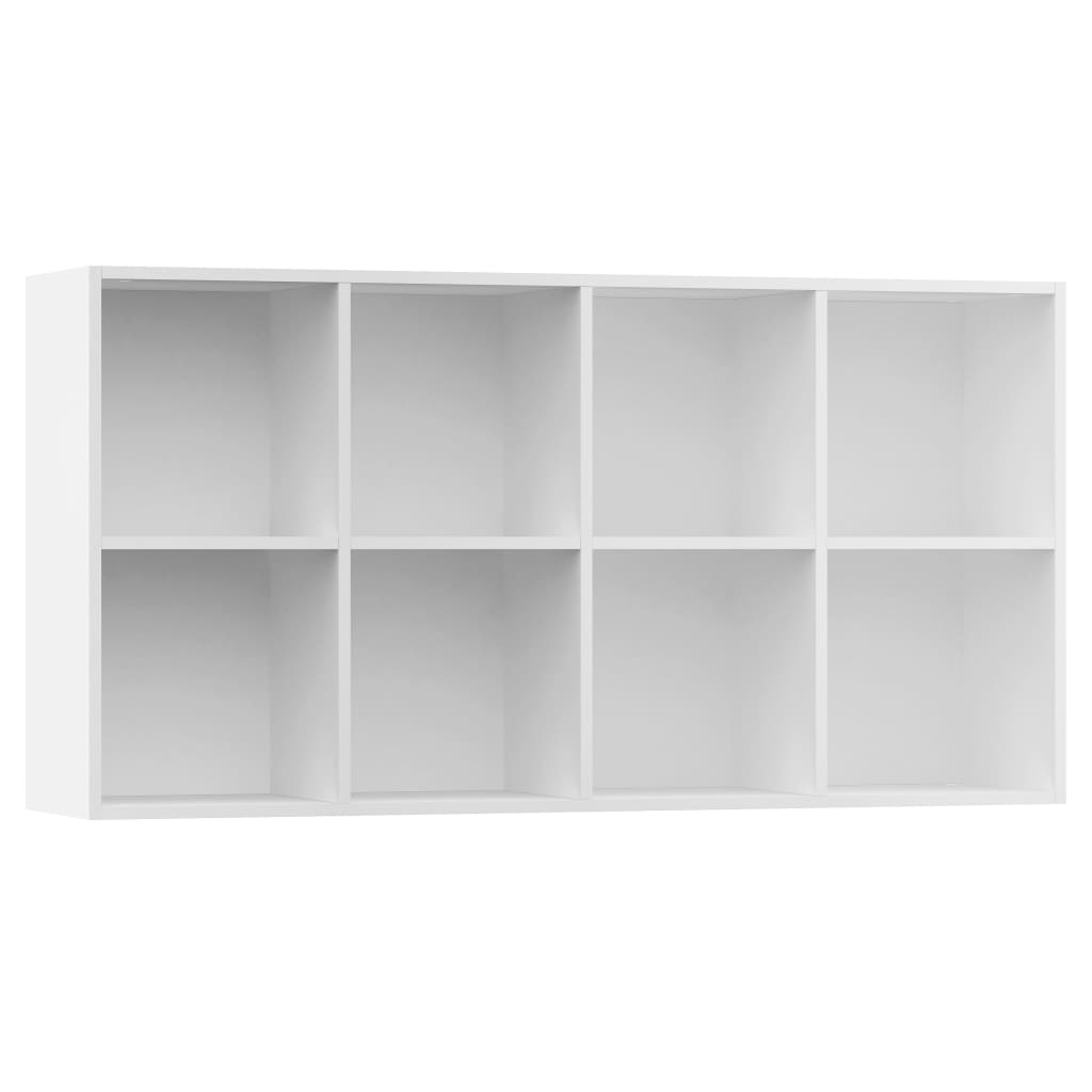 Libreria/Credenza Bianca 66x30x130 cm in Legno Multistrato | homemem39