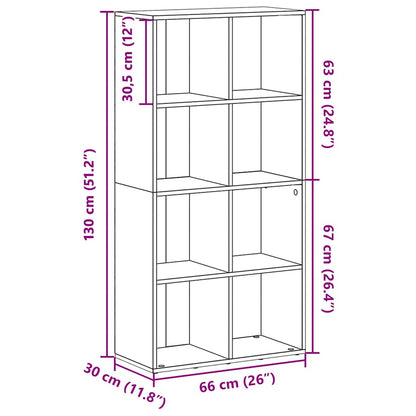 Libreria/Credenza Grigio Cemento 66x30x130 cm Legno Multistrato | homemem39