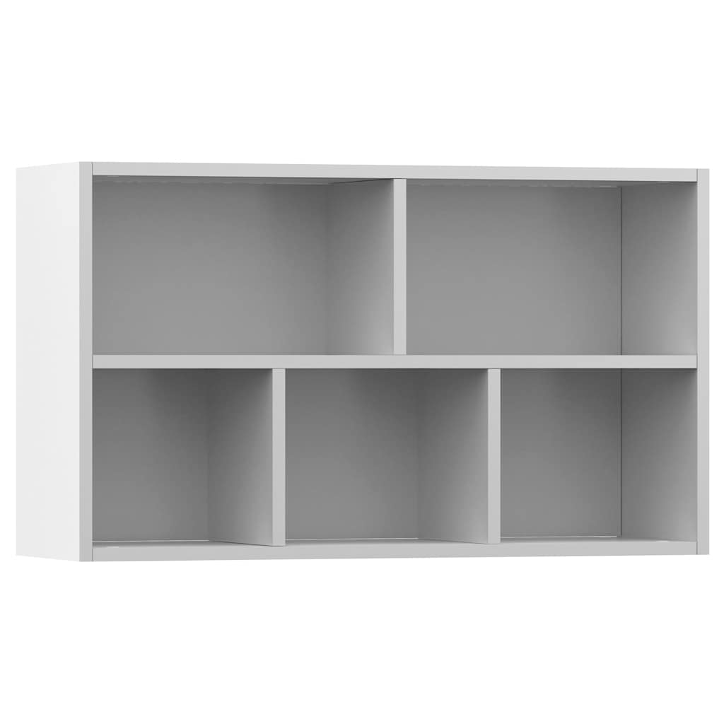 Libreria/Credenza Bianca 50x25x80 cm in Legno Multistrato | homemem39