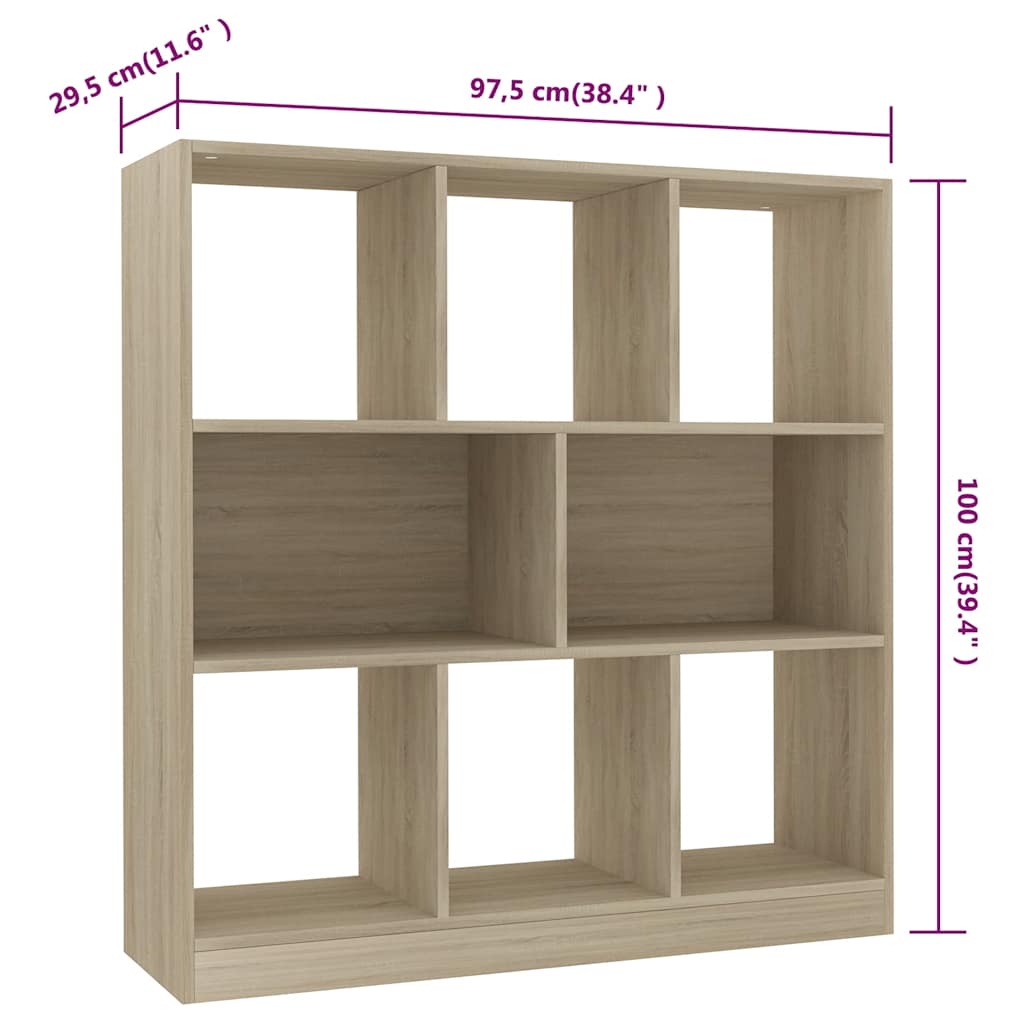 Libreria Rovere Sonoma 97,5x29,5x100 cm in Legno Multistrato