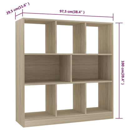 Libreria Rovere Sonoma 97,5x29,5x100 cm in Legno Multistrato