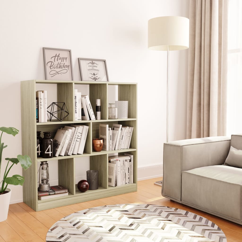 Libreria Rovere Sonoma 97,5x29,5x100 cm in Legno Multistrato | homemem39