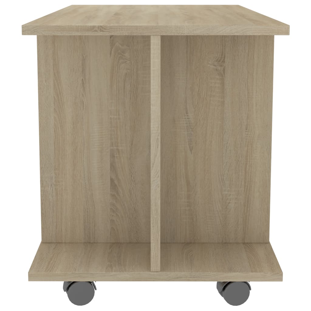 Mobile TV con Ruote Rovere Sonoma 80x40x45 cm Legno Multistrato - homemem39