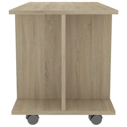 Mobile TV con Ruote Rovere Sonoma 80x40x45 cm Legno Multistrato - homemem39