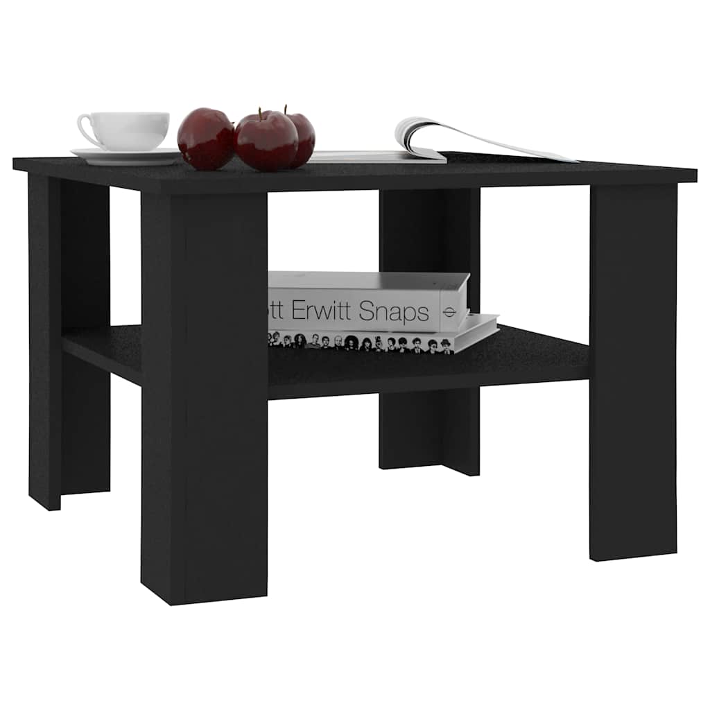 Tavolino da Salotto Nero 60x60x42 cm in Legno Multistrato | homemem39