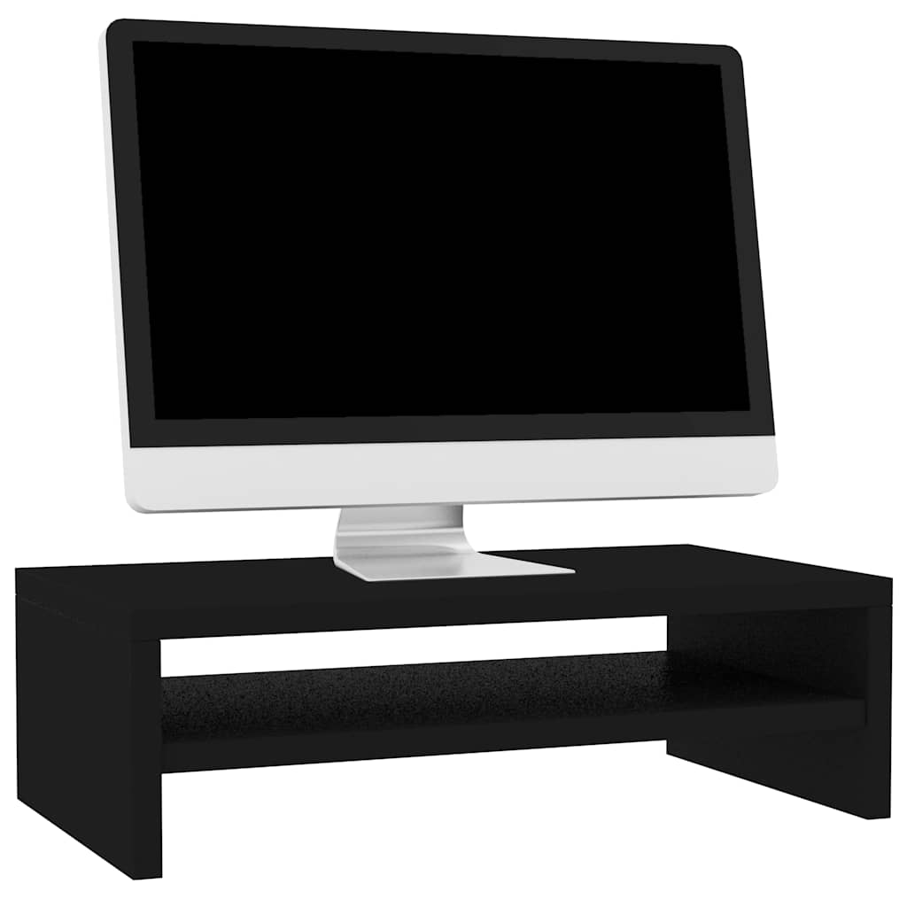Supporto per Monitor Nero 42x24x13 cm in Legno Multistrato - homemem39