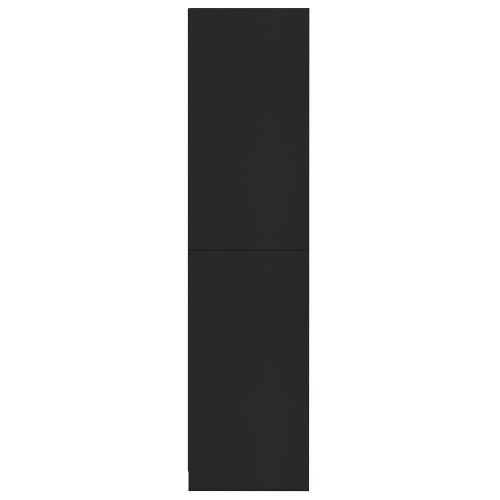 Armadio Nero 100x50x200 cm in Legno Multistrato - homemem39