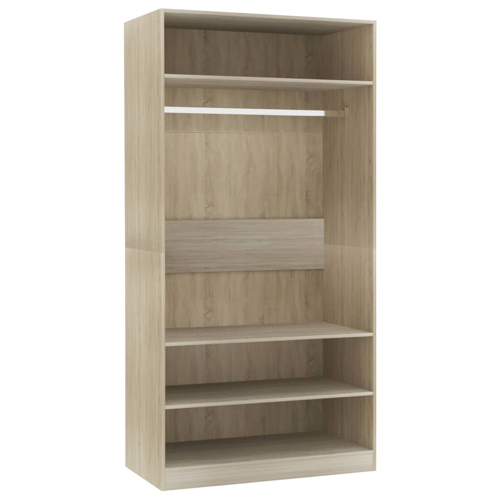 Armadio Rovere Sonoma 100x50x200 cm in Legno Multistrato - homemem39