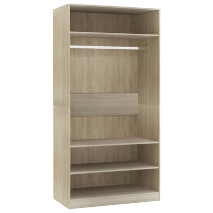 Armadio Rovere Sonoma 100x50x200 cm in Legno Multistrato - homemem39