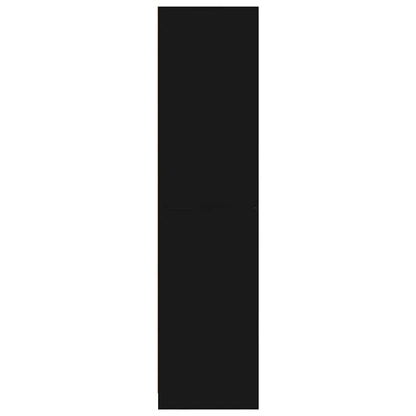 Black wardrobe 50x50x200 cm in multilayer wood