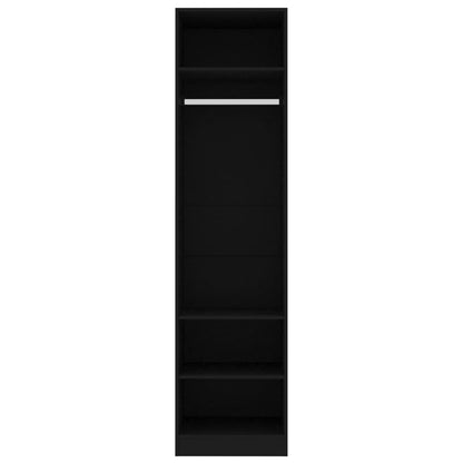 Armadio Nero 50x50x200 cm in Legno Multistrato - homemem39