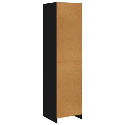 Black wardrobe 50x50x200 cm in multilayer wood