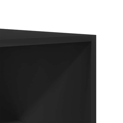 Black wardrobe 50x50x200 cm in multilayer wood