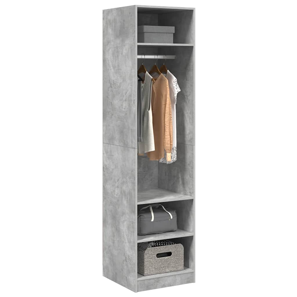 Armadio Grigio Cemento 50x50x200 cm in Legno Multistrato | homemem39