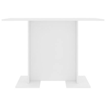 Tavolo da Pranzo Bianco 110x60x75 cm in Legno Multistrato | homemem39