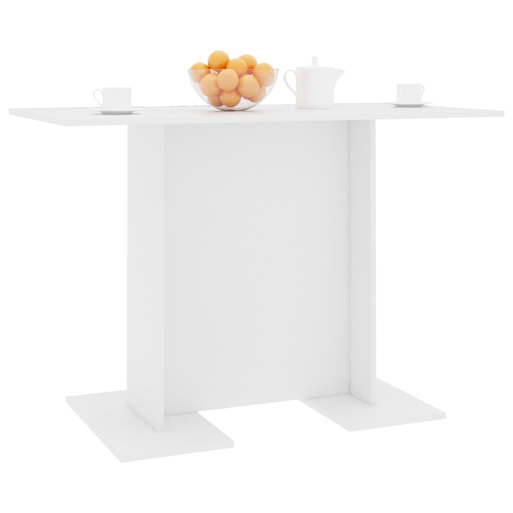 Tavolo da Pranzo Bianco 110x60x75 cm in Legno Multistrato | homemem39