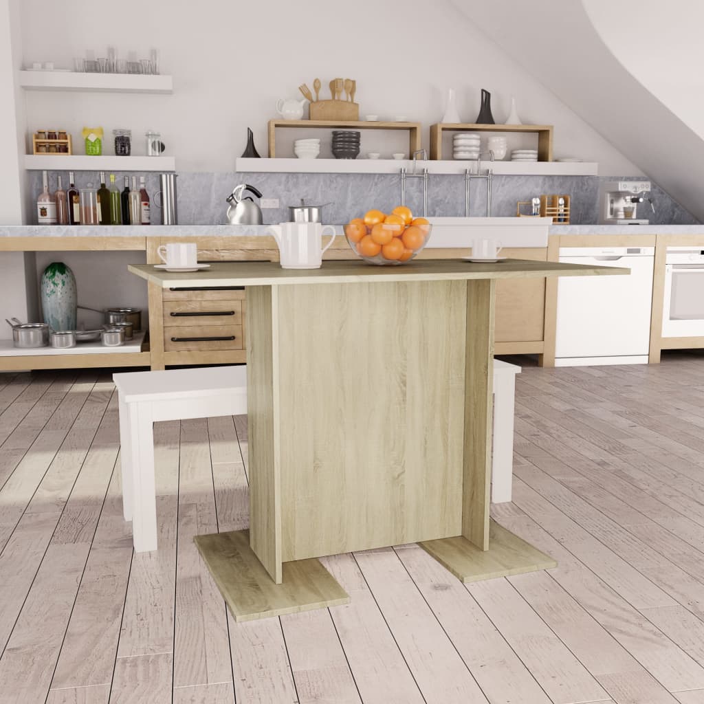 Tavolo da Pranzo Rovere Sonoma 110x60x75cm in Legno Multistrato | homemem39