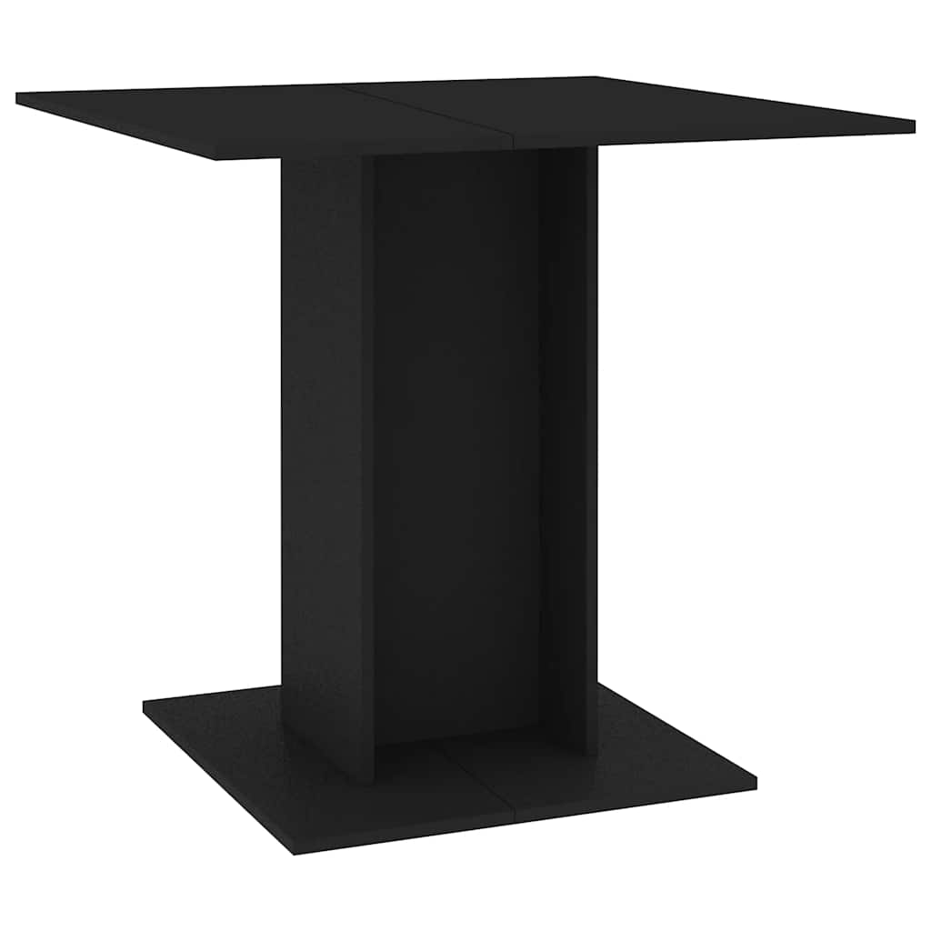 Tavolo da Pranzo Nero 80x80x75 cm in Legno Multistrato | homemem39
