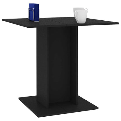 Tavolo da Pranzo Nero 80x80x75 cm in Legno Multistrato | homemem39