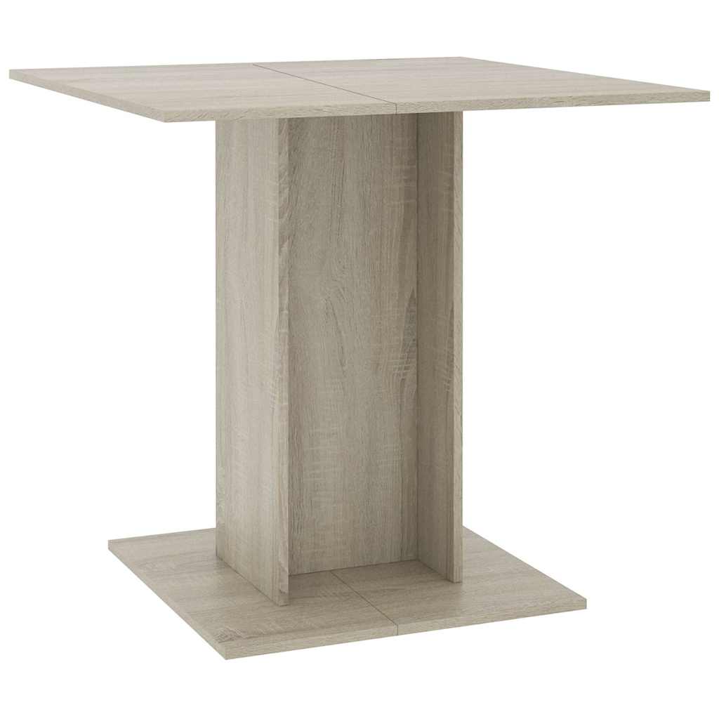 Tavolo da Pranzo Rovere Sonoma 80x80x75cm in Legno Multistrato | homemem39