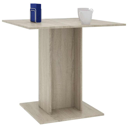 Tavolo da Pranzo Rovere Sonoma 80x80x75cm in Legno Multistrato | homemem39
