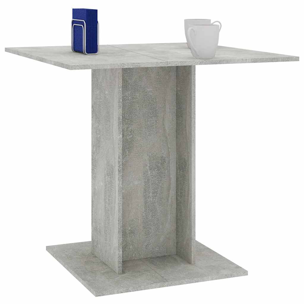 Tavolo da Pranzo Grigio Cemento 80x80x75 cm Legno Multistrato | homemem39